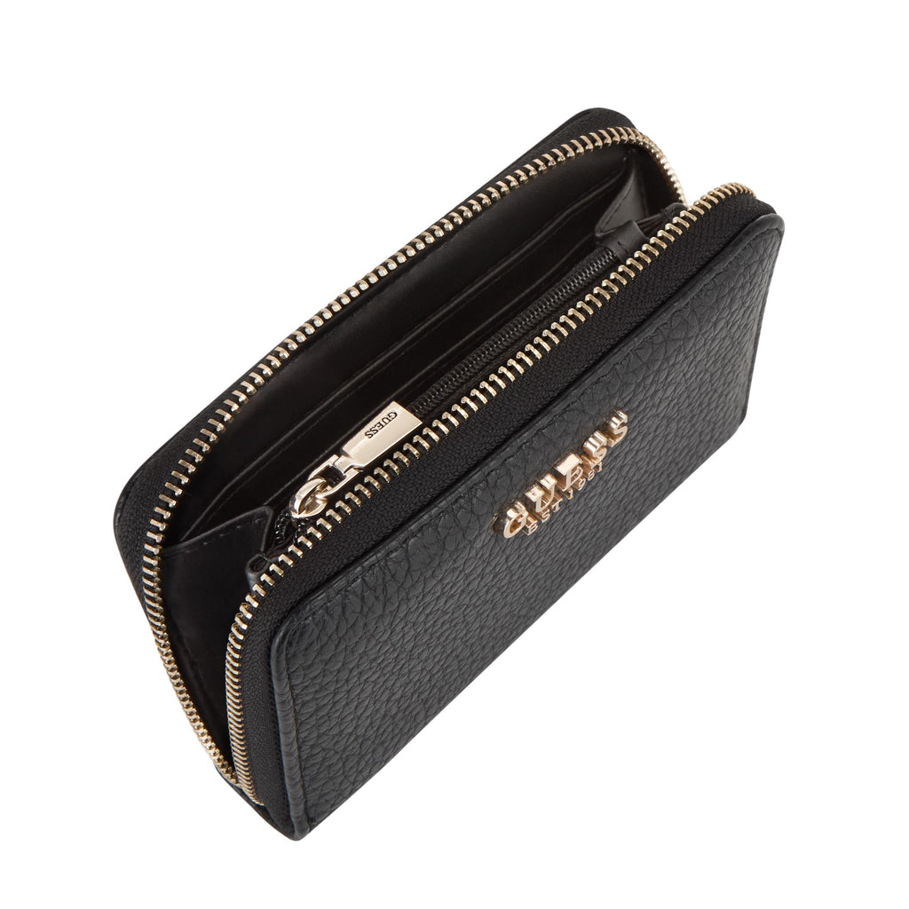GUESS MARSHA Medium Zip Around Wallet Black