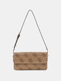 GUESS SADIE Flap Shoulder Bag Caffe Latte