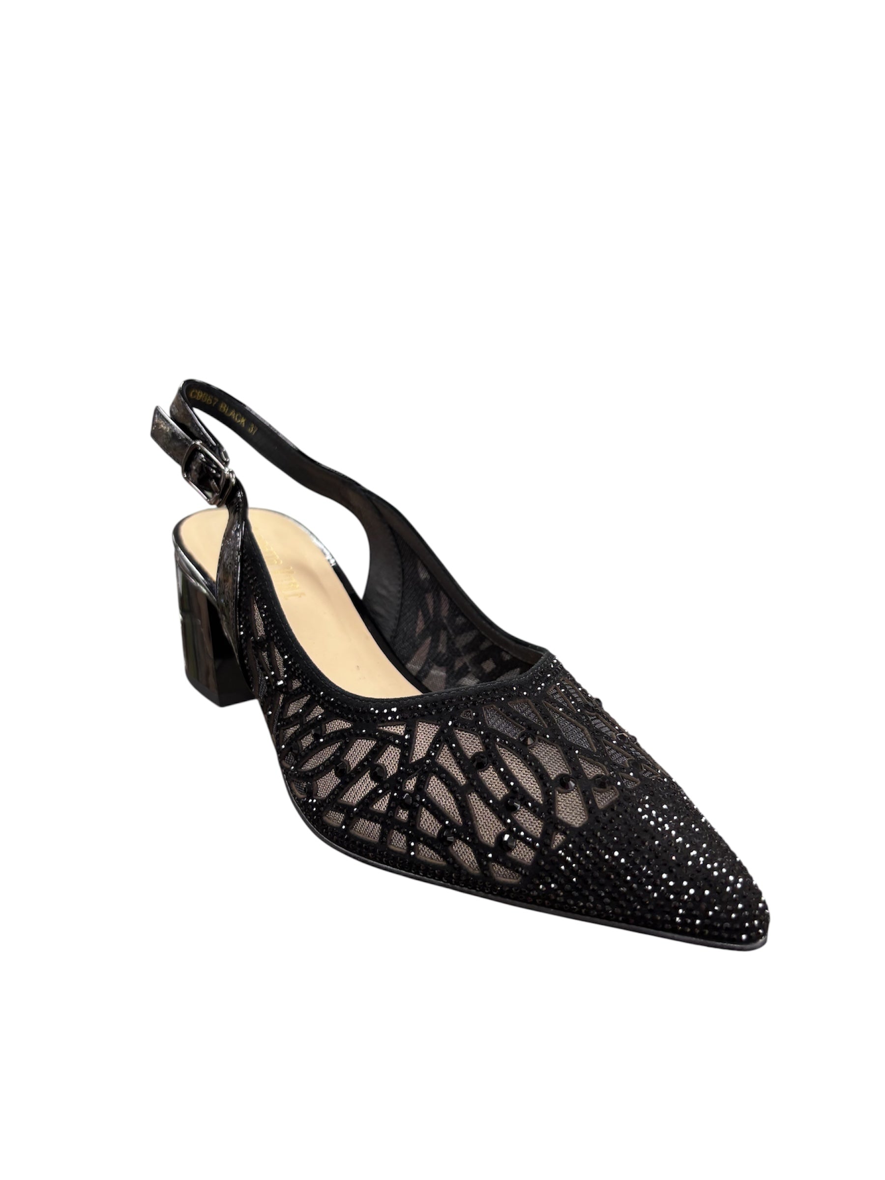 Loretta Vitale Black Sling Back Dress Shoe