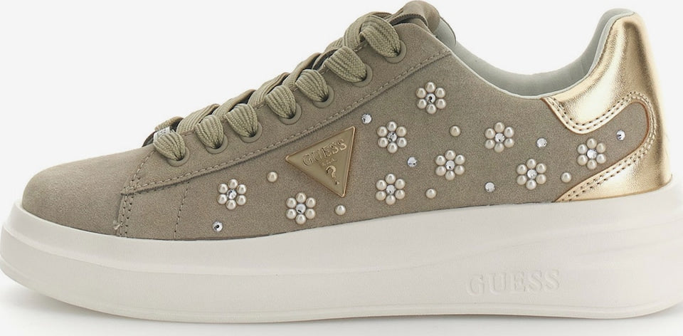 GUESS Jewelled Trainer in Sage
