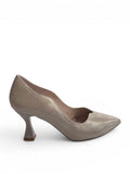 EMIS Soft Gold Tulip Heeled Shoe
