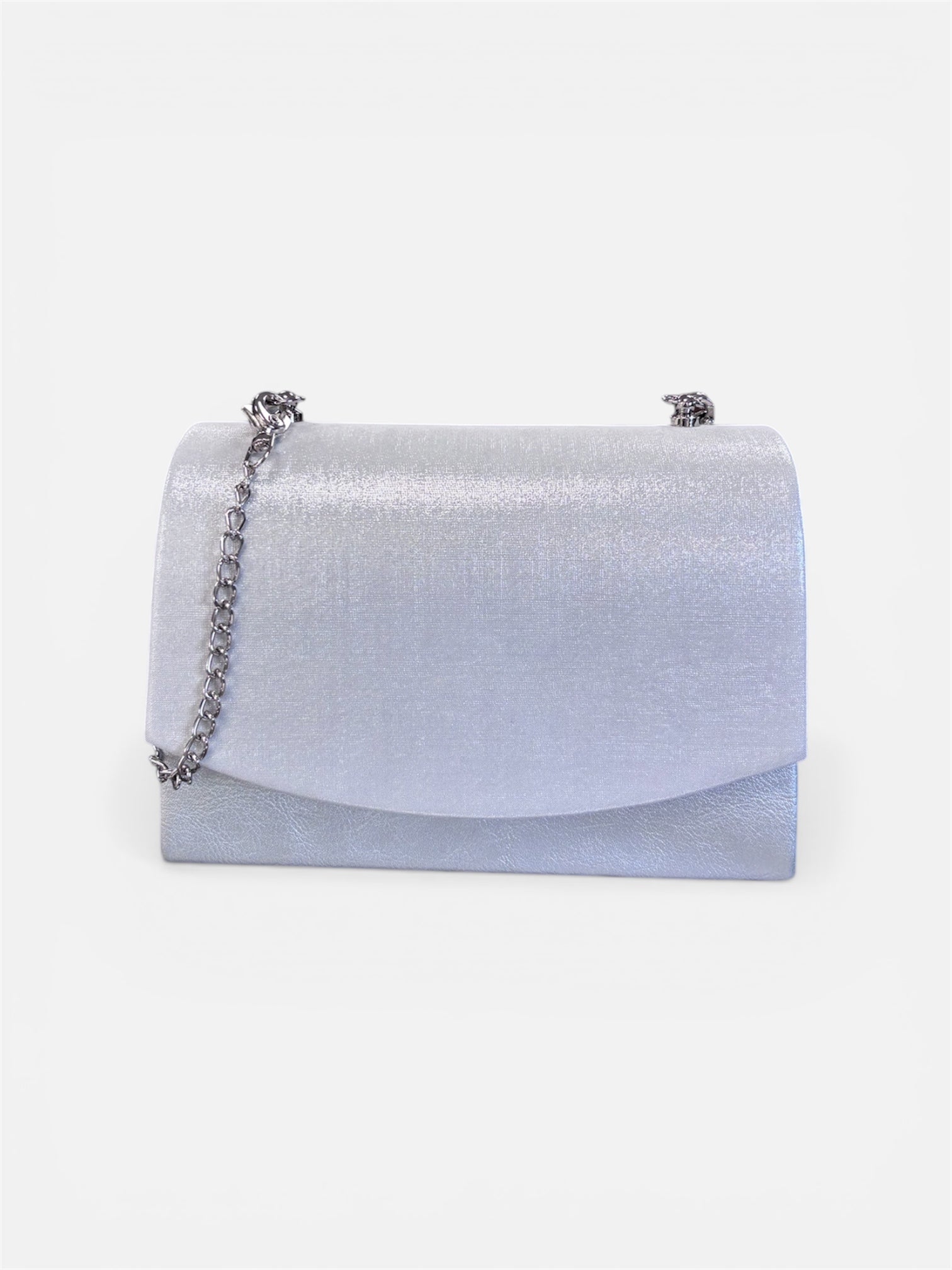 EMIS Silver Dress Bag with Chain Shoulder Strap