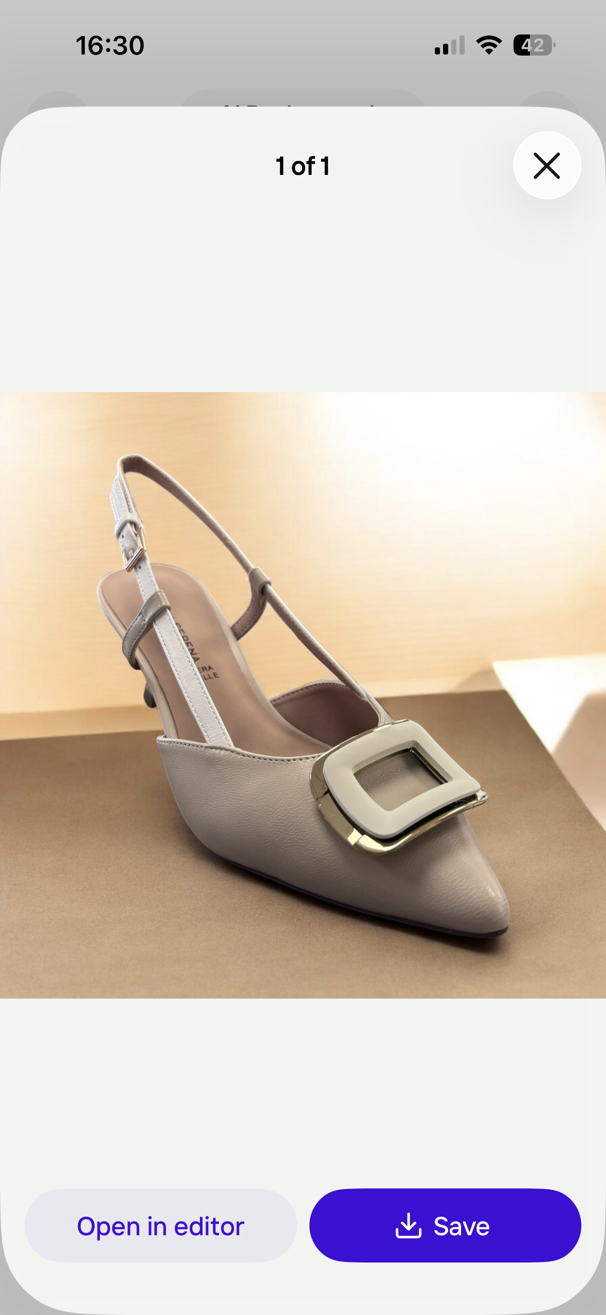 DONNA SERENA Nude Sling Back Mid Heel