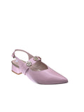 EMIS Blush Pink Block Heel Dress Shoe