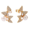 KNIGHT & DAY -  Butterfly and Pearl earrings