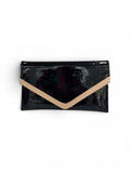 EMIS Black and Beige Trim Envelope Bag