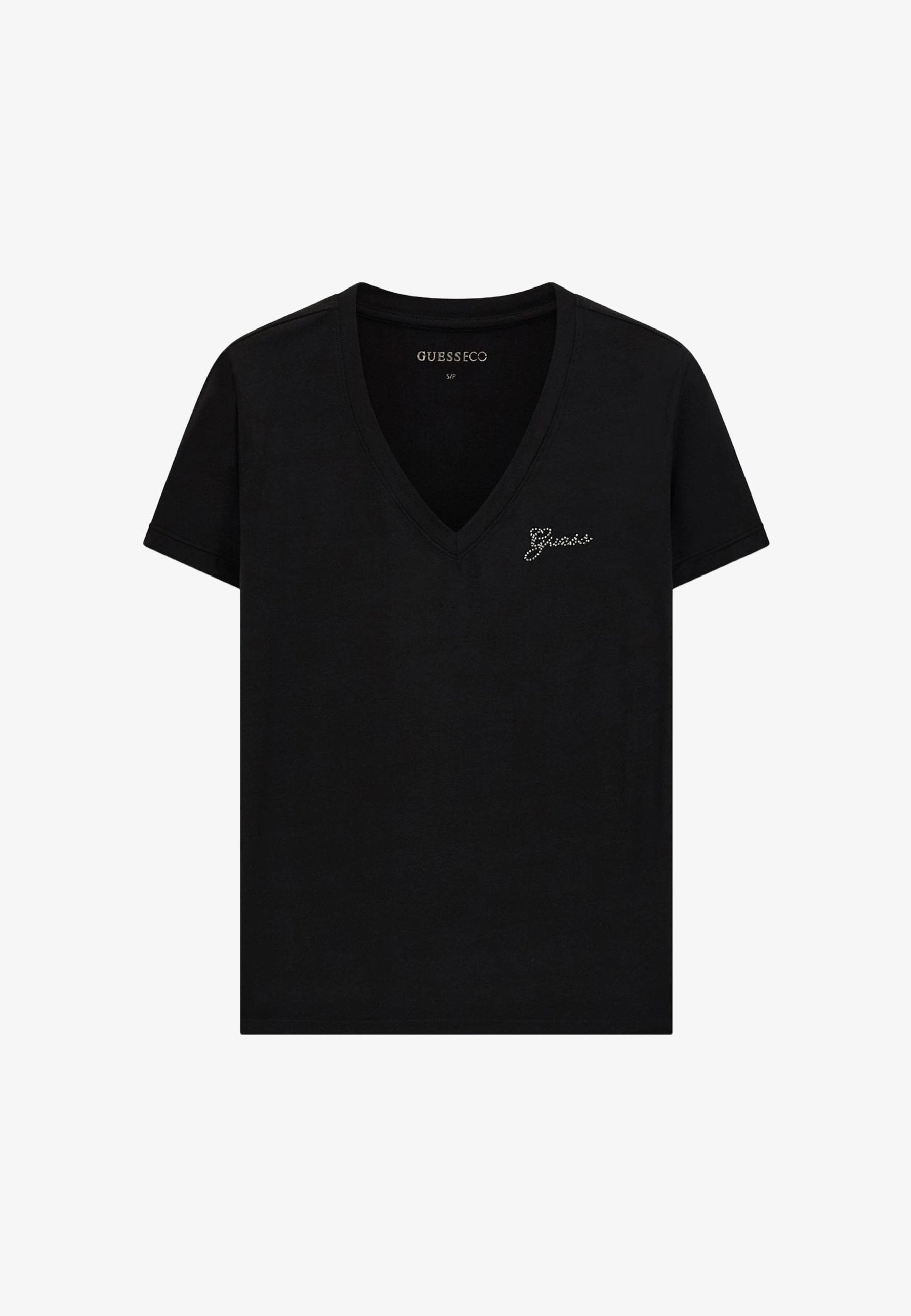 GUESS Basic Mini Logo Tee Shirt Black