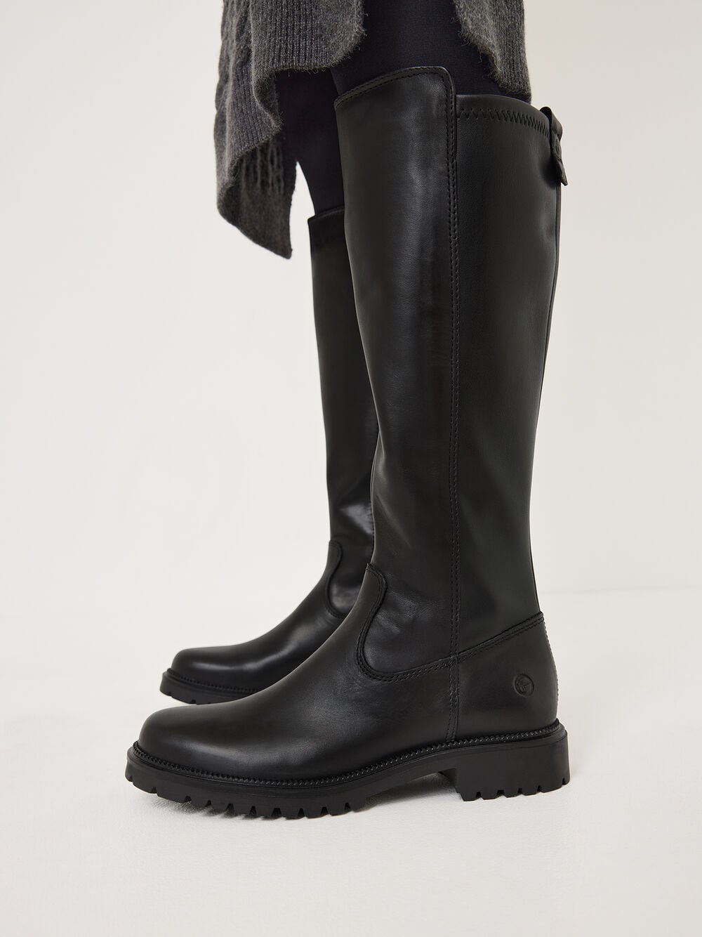 Tamaris Black Knee High Boot