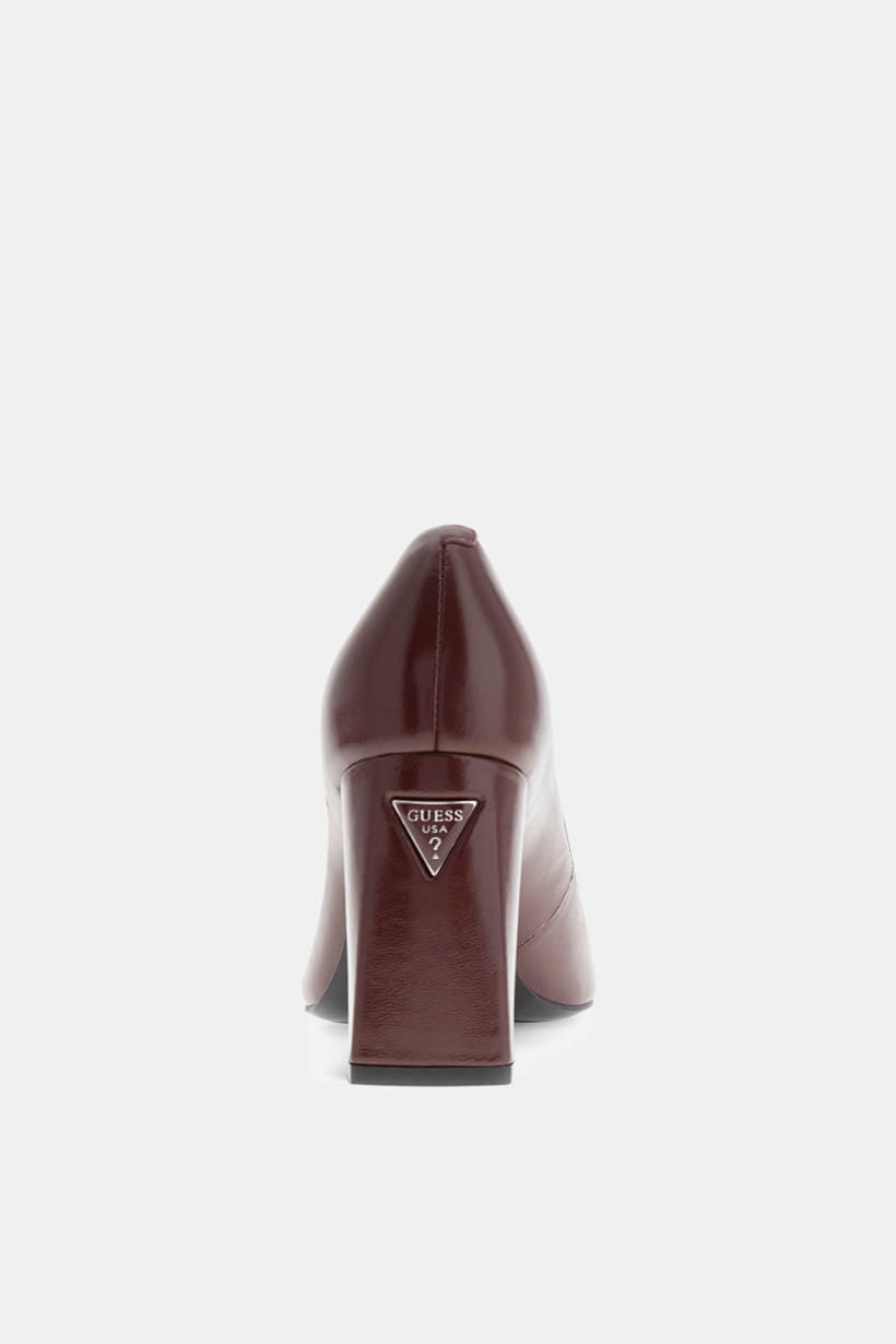 GUESS Burgundy Heeled Court Shoes