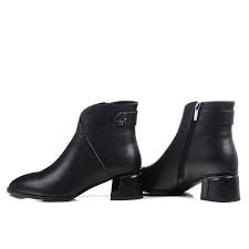 Loretta Vitale Black Leather Ankle Boot
