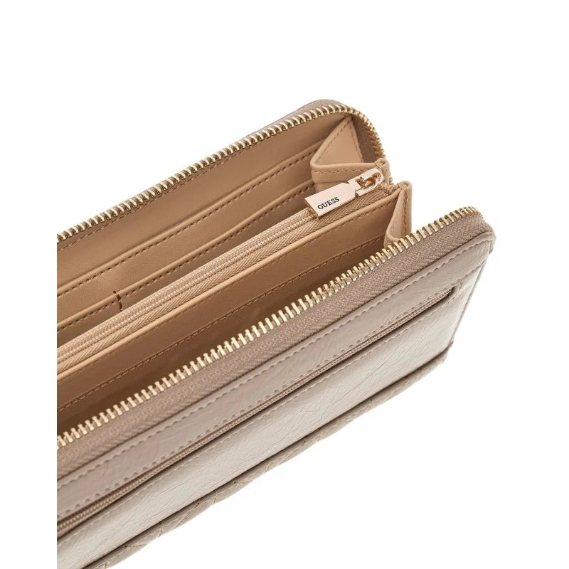 GUESS Cheryl Large Zip around Wallet in Taupe