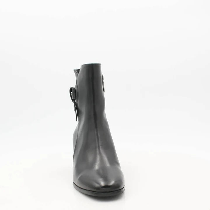 Regarde Le Ciel Ines-68 Black Leather Ankle Boot