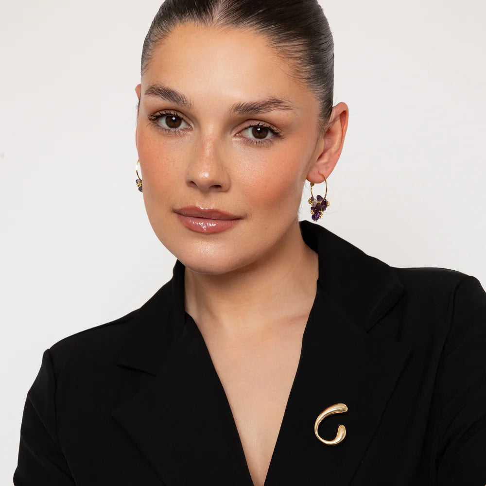 KNIGHT & DAY - Swirling Shapes Brooch