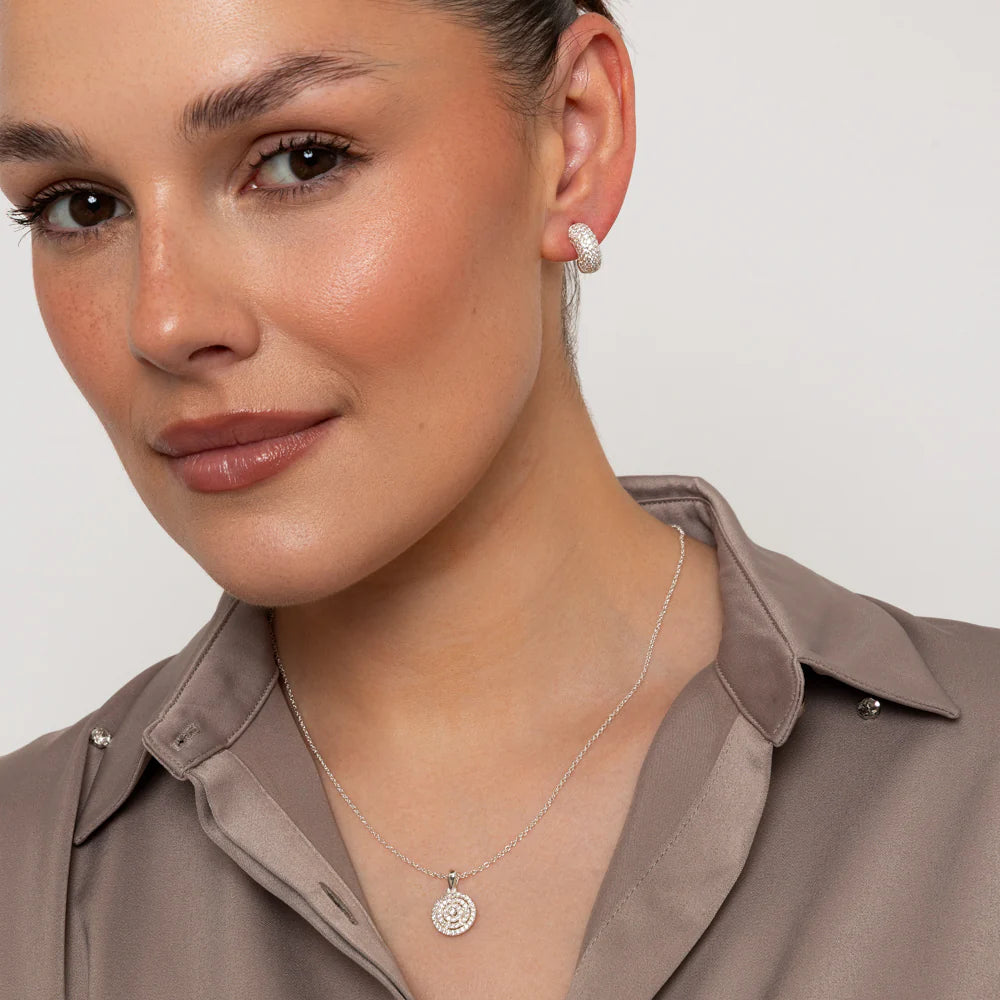 KNIGHT & DAY - Disc Necklace Silver