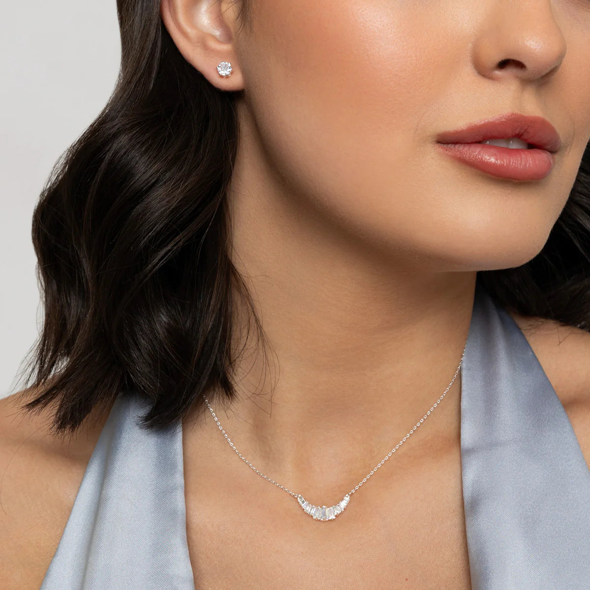 KNIGHT & DAY - Baguette Style Necklace/Earring Set