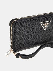 GUESS Laurel Large Ziparound Wallet Black