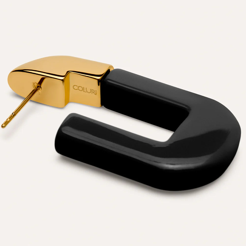 COLURi - Lorde Link Earrings in Black