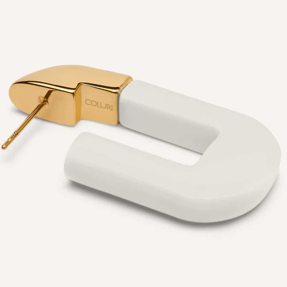 COLURi - Lorde Link Earrings in Snow