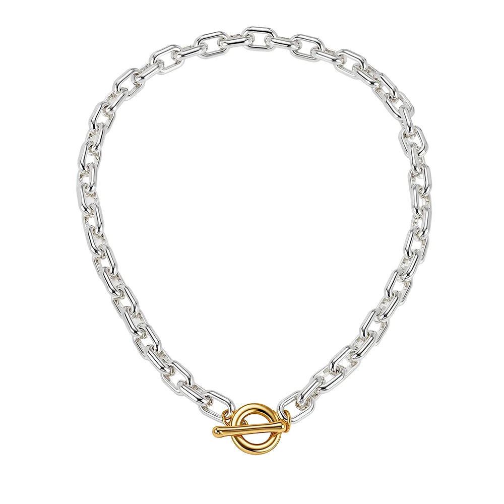 KNIGHT & DAY -  Mixed Metal Ring and Toggle Necklace
