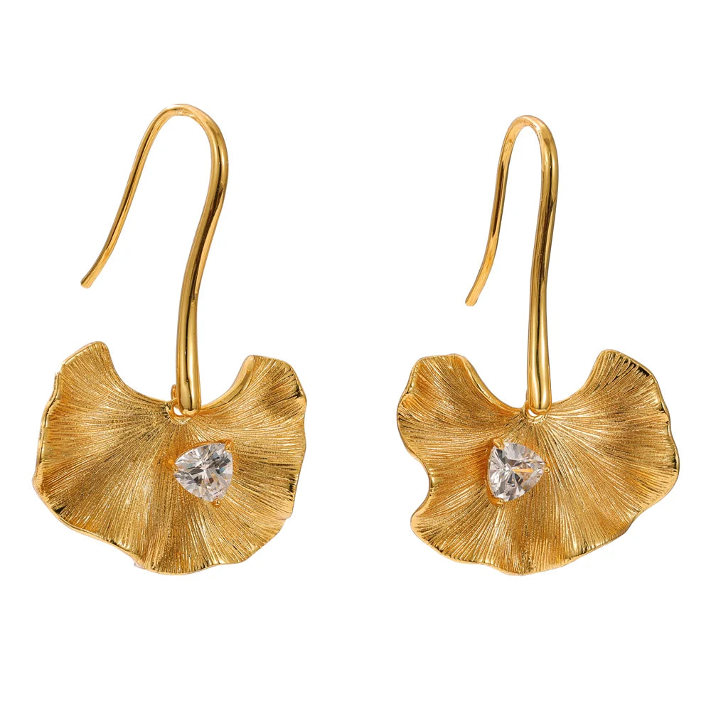 KNIGHT & DAY -  Ophelia Gold Drop Earrings
