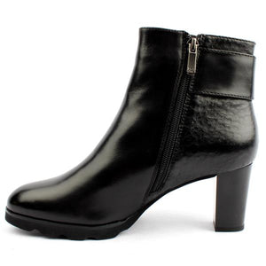 Regarde Le Ciel Patricia-33 Black Leather Ankle Boot