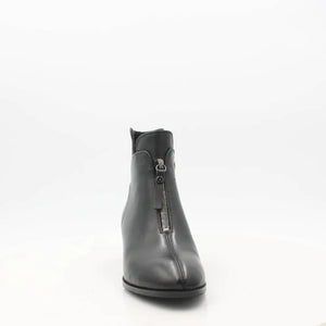 LORETTA VITALE Leather Ankle Boot Black