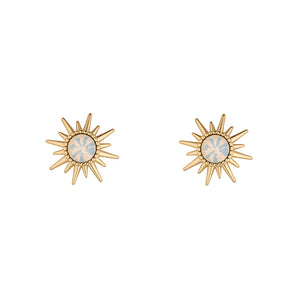 KNIGHT & DAY -  White Opal Crystal Sunshine Earrings