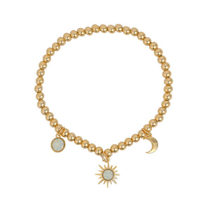 KNIGHT & DAY -  White Opal Crystal Sunshine Bracelet