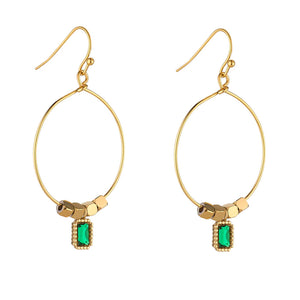 KNIGHT & DAY - Keilani Emerald Earrings