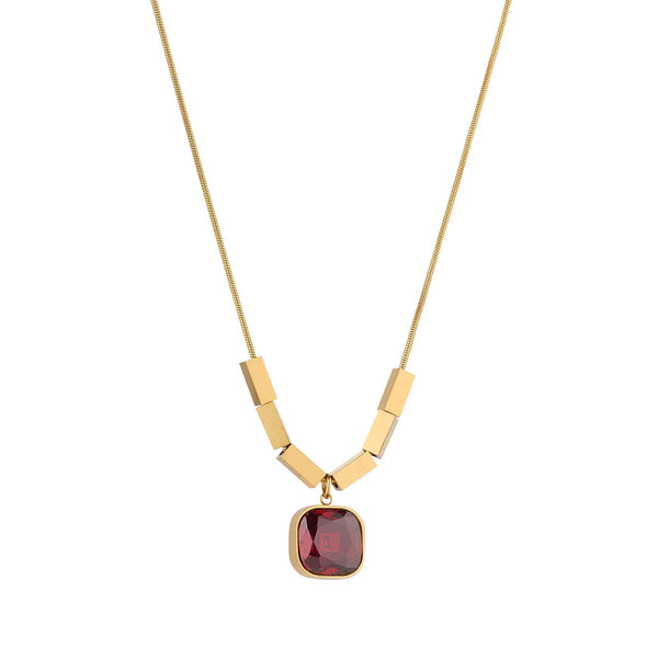 KNIGHT & DAY - Emmalyn Garnet Necklace