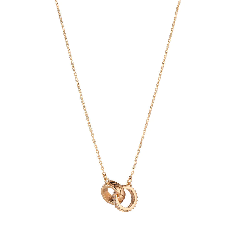 KNIGHT & DAY - Gold Interlinking Circles Necklace