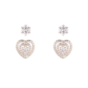 KNIGHT & DAY - Micropave Heart Earring Set