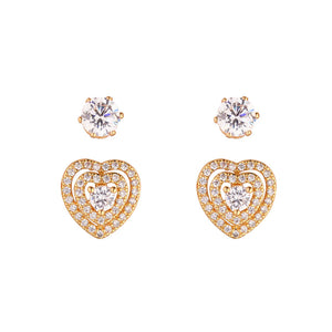 KNIGHT & DAY -  Micropave Gold Earring Set