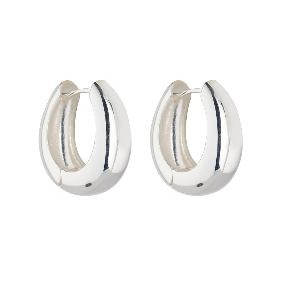 KNIGHT & DAY - Silver Chunky Hoops