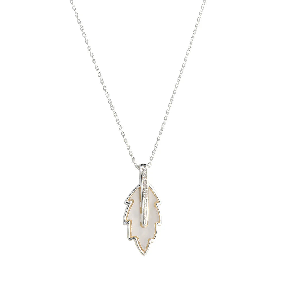 KNIGHT & DAY - Silver Leaf Necklace