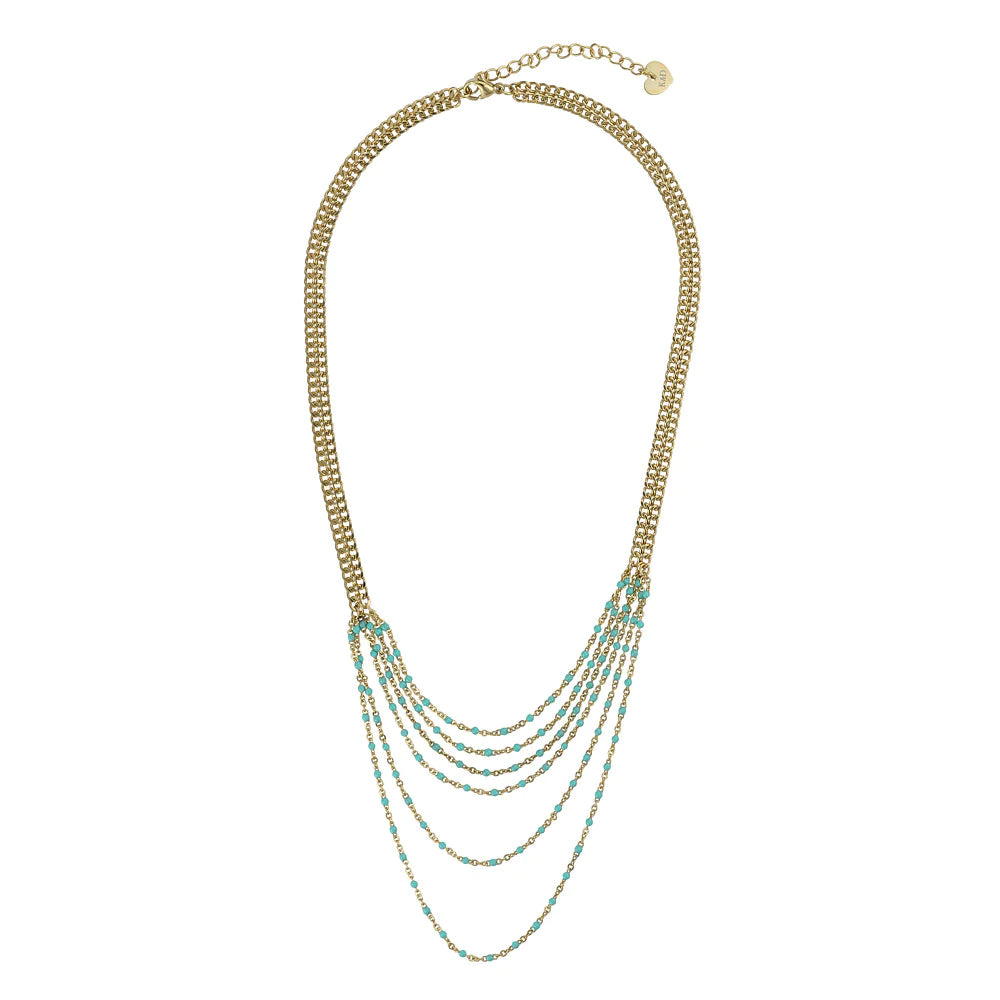 KNIGHT & DAY -  Rayna Turquoise Stone Necklace