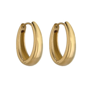 KNIGHT & DAY -  Elegant Oval Hoop Earrings