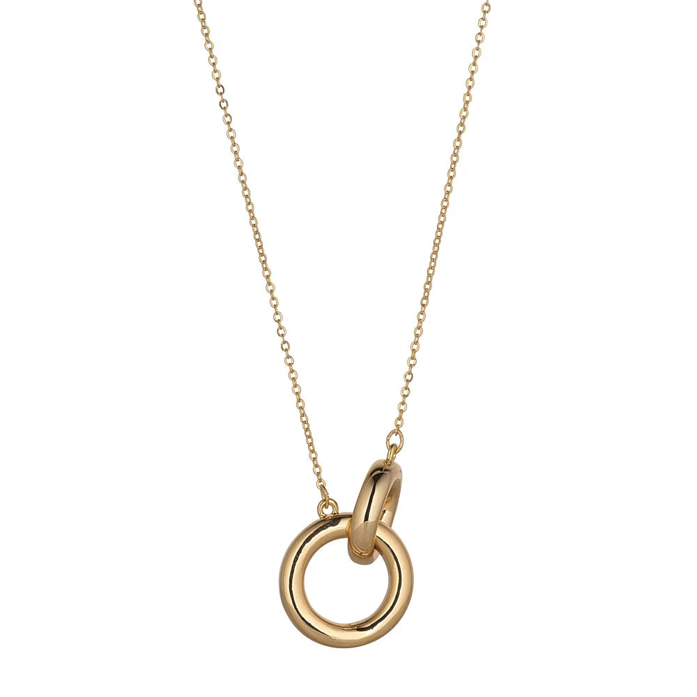 KNIGHT & DAY - Chunky Interlink Circles Gold Necklace