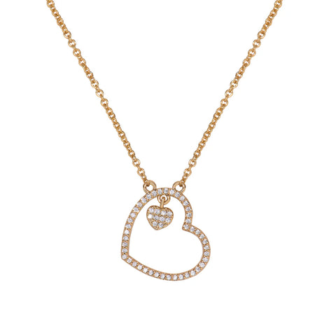 KNIGHT & DAY -  Emberly Gold Heart Necklace