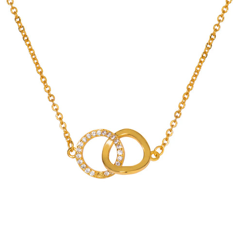 KNIGHT & DAY -  The Pink Box Interlink Circle Necklace