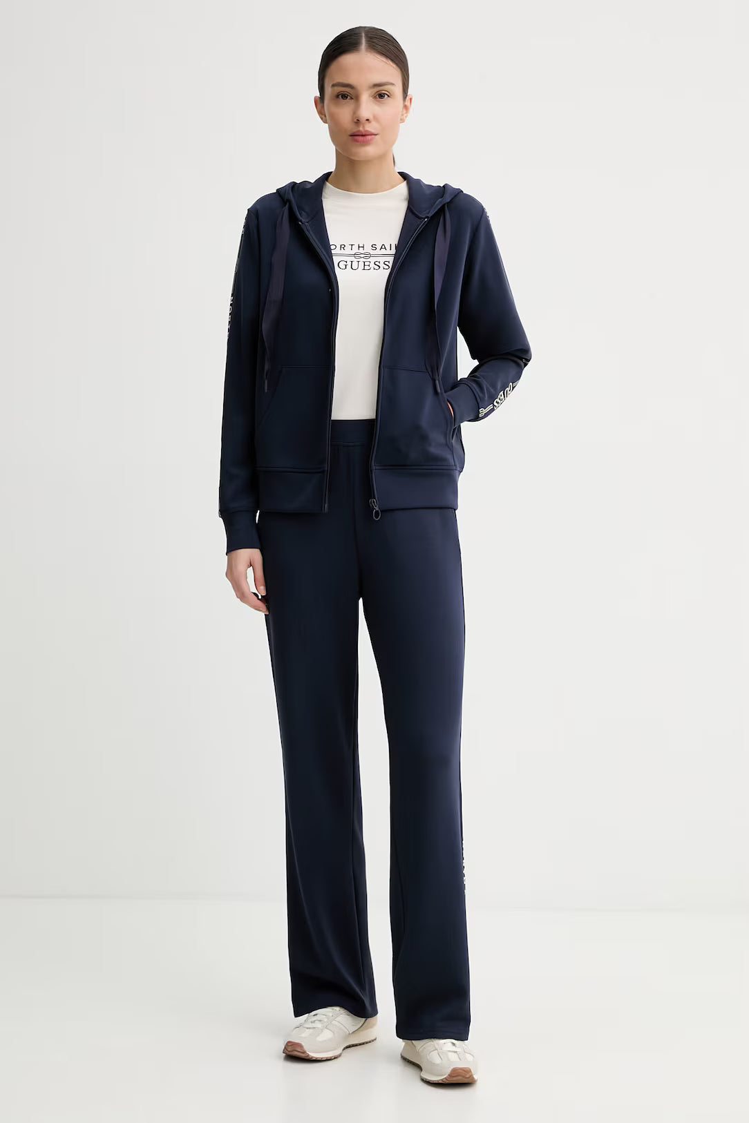 GUESS XNS Zip Up Hoodie Blue