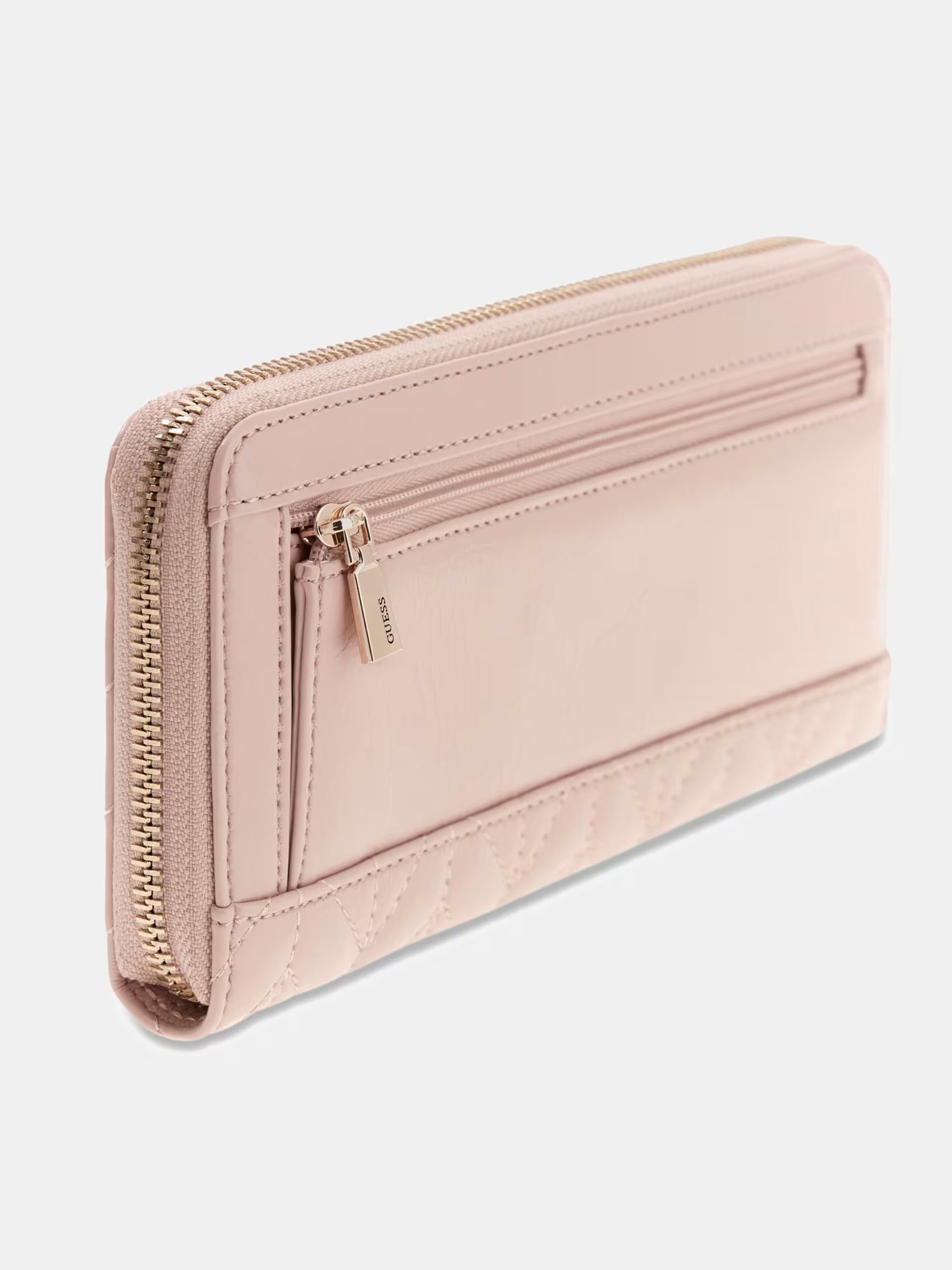 GUESS Cheryl Large Zip around Wallet in Rose