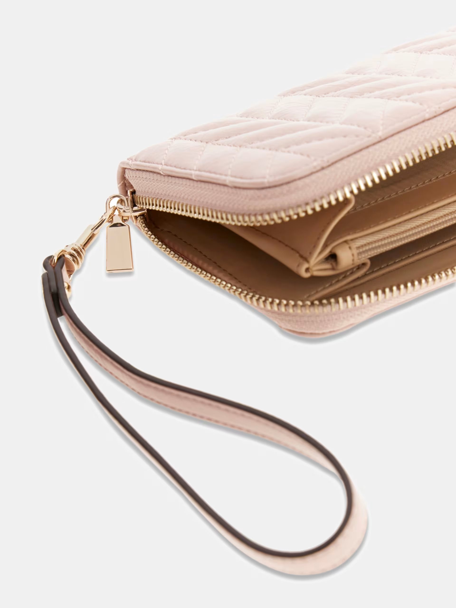 GUESS Cheryl Large Zip around Wallet in Rose