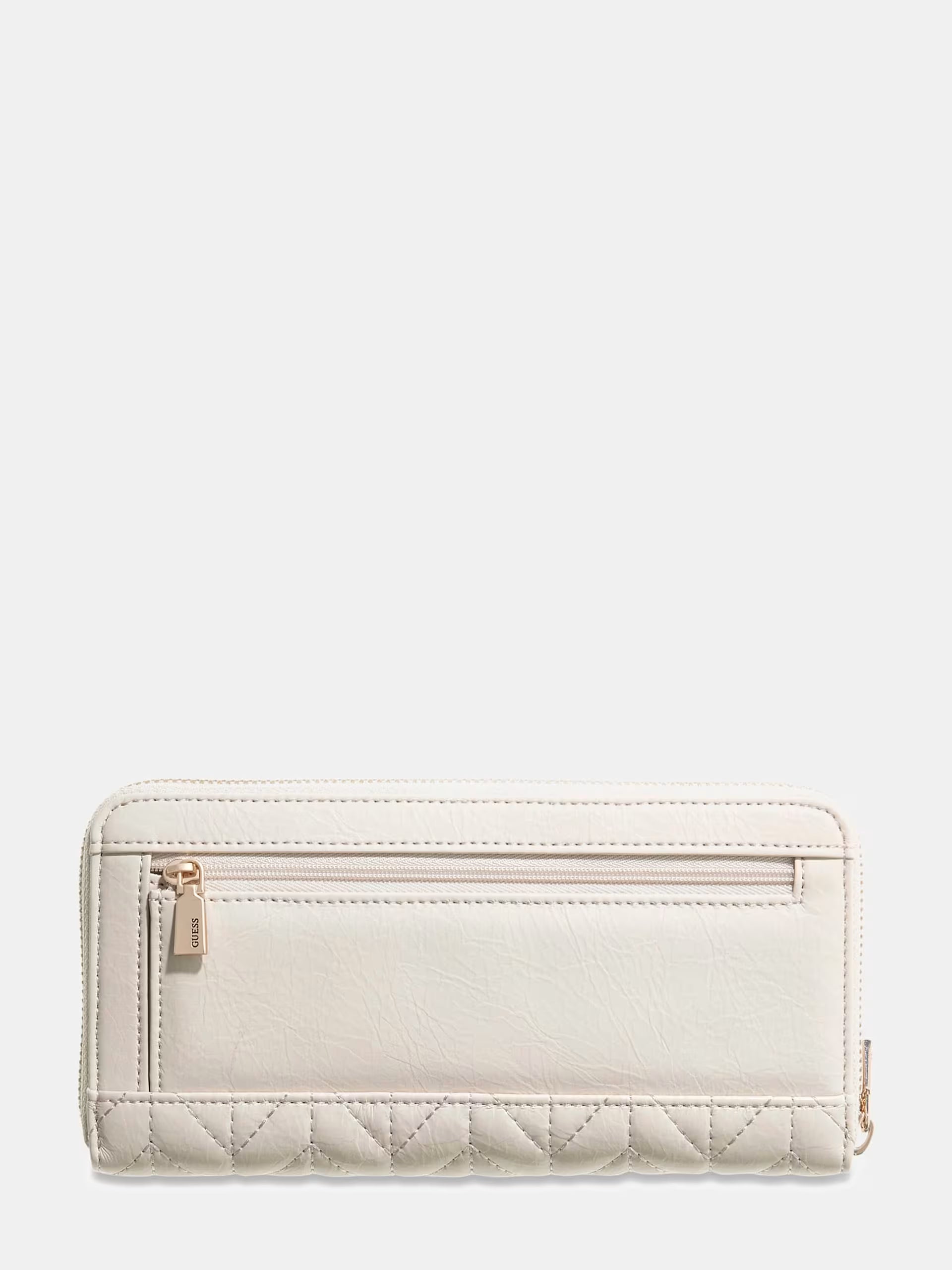 GUESS Cheryl Large Zip around Wallet in Stone