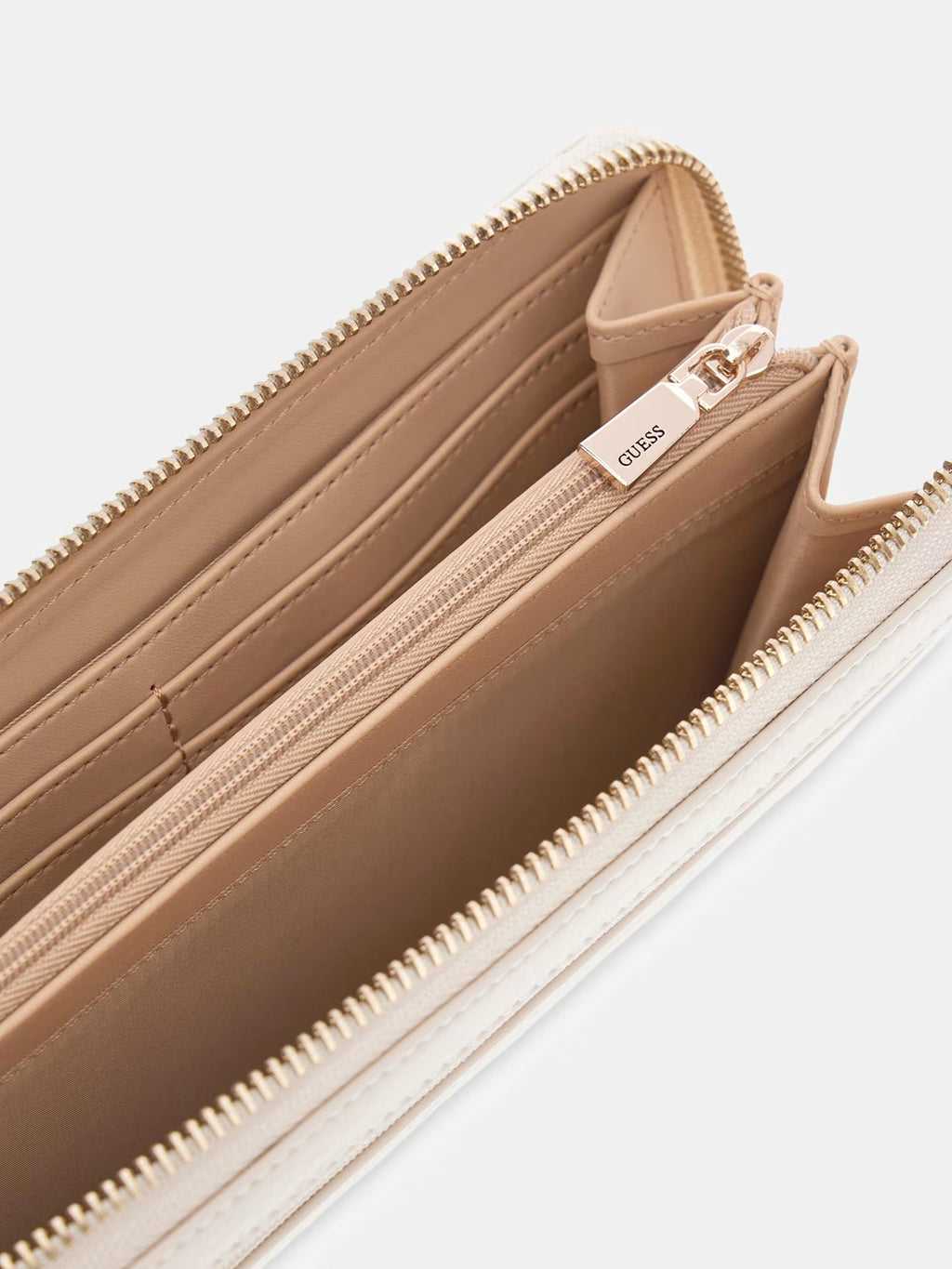 GUESS Cheryl Large Zip around Wallet in Stone