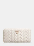 GUESS Cheryl Large Zip around Wallet in Stone