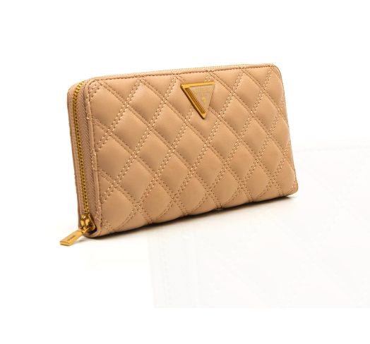 GUESS Giully Quilted Maxi Wallet Dark Taupe