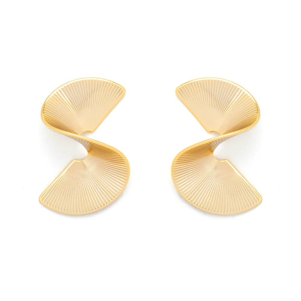 KNIGHT & DAY - Spiral Style Gold Earrings