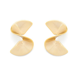 KNIGHT & DAY - Spiral Style Gold Earrings