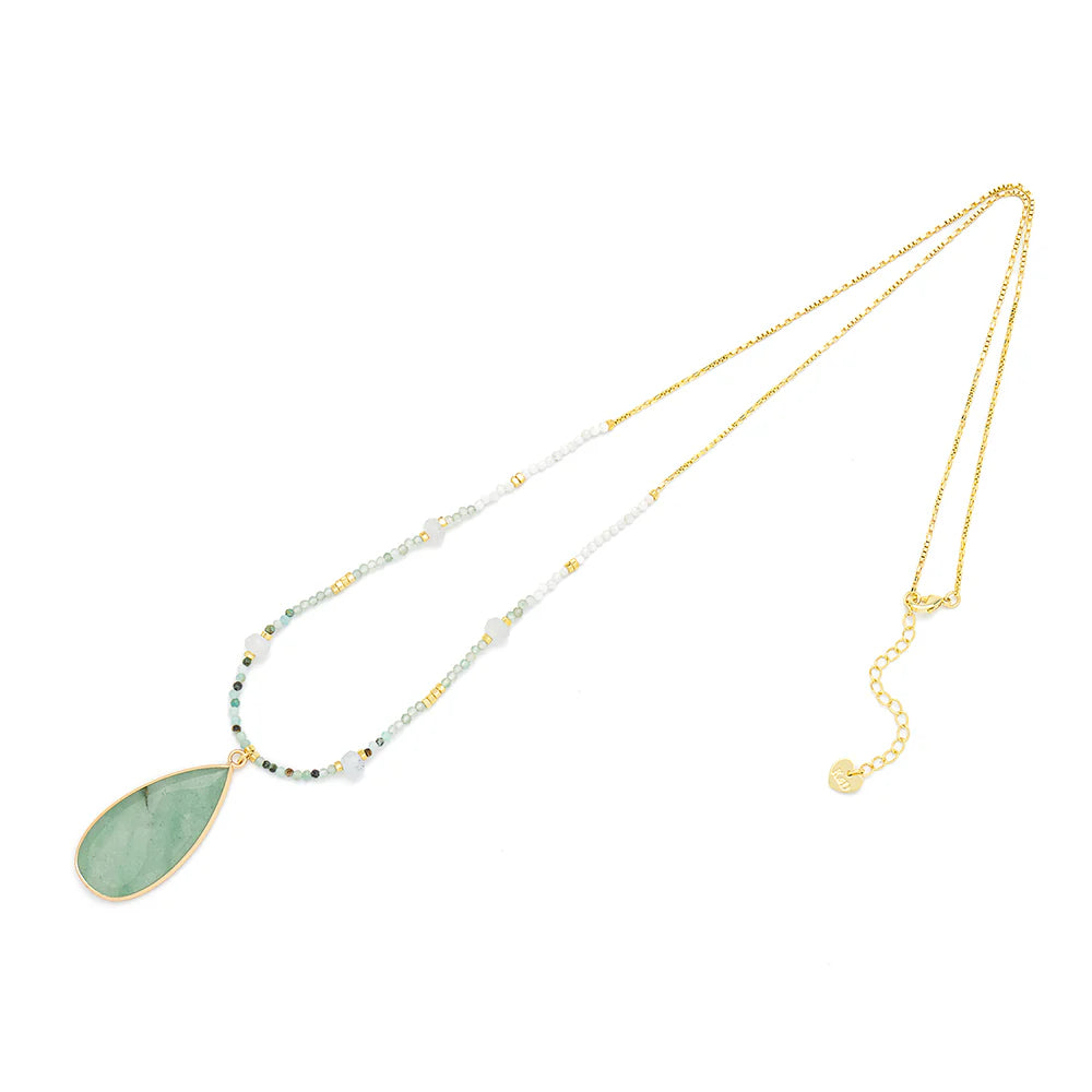 KNIGHT & DAY - Aventurine Stone Necklace